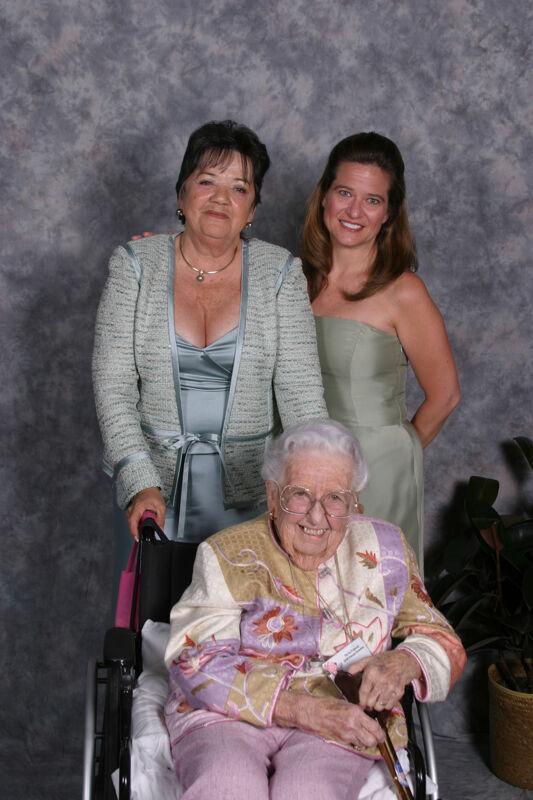 Leona Hughes and Two Unidentified Phi Mus Convention Portrait Photograph, July 2006 (Image)