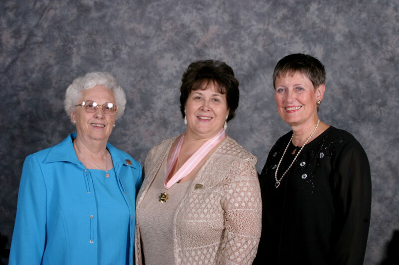 Mary Jane Johnson and Two Unidentified Phi Mus Convention Portrait Photograph, July 2006 (Image)