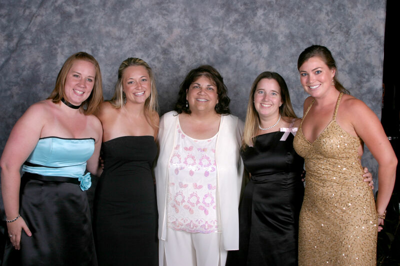 Margo Grace and Four Unidentified Phi Mus Convention Portrait Photograph, July 2006 (Image)