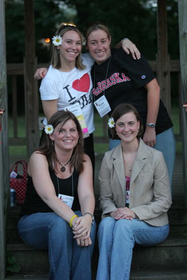 Four Phi Mus With Flowers in Their Hair at Convention Photograph, July 2006 (image)