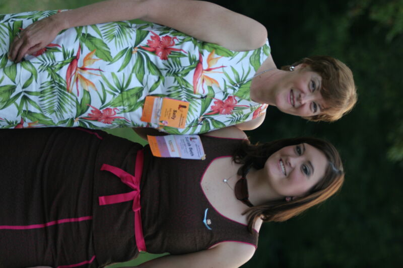 Sally and Sarah Beth Morgan During Convention Mansion Tour Photograph 1, July 2006 (Image)