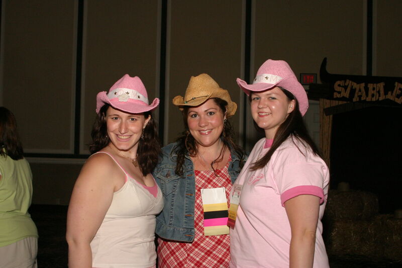 Three Phi Mus in Cowboy Hats at Convention Photograph, July 2006 (Image)