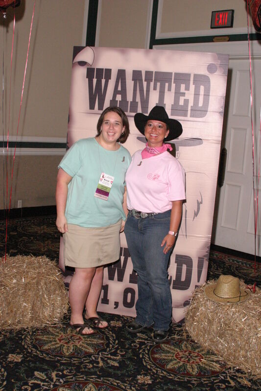July 2006 Kristi Wachtel and Unidentified by Wanted Poster at Convention Photograph Image