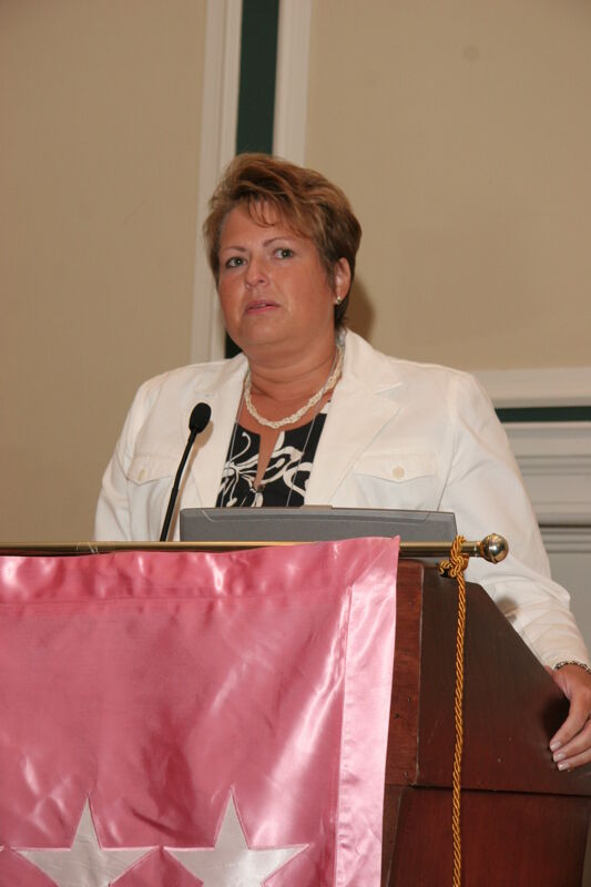 July 14 Unidentified Phi Mu Speaking at Friday Convention Session Photograph 9 Image