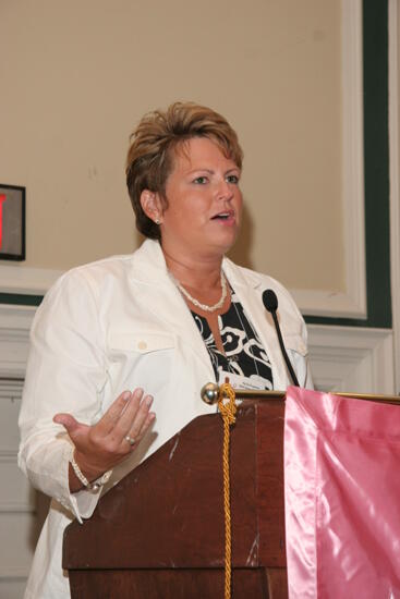 Unidentified Phi Mu Speaking at Friday Convention Session Photograph 5, July 14, 2006 (image)