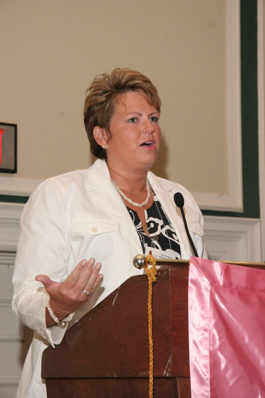 Unidentified Phi Mu Speaking at Friday Convention Session Photograph 5, July 14, 2006 (Image)