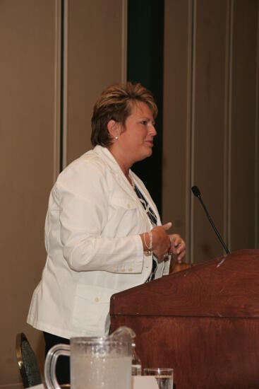 Unidentified Phi Mu Speaking at Friday Convention Session Photograph 10, July 14, 2006 (image)