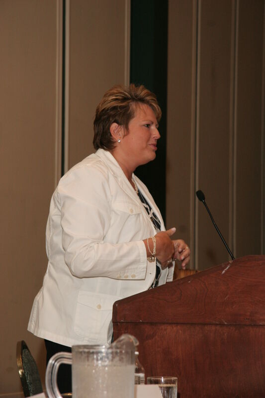 Unidentified Phi Mu Speaking at Friday Convention Session Photograph 10, July 14, 2006 (Image)
