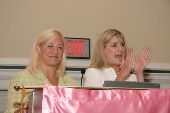 Kris Bridges and Andie Kash Speaking at Friday Convention Session Photograph 3, July 14, 2006 (image)