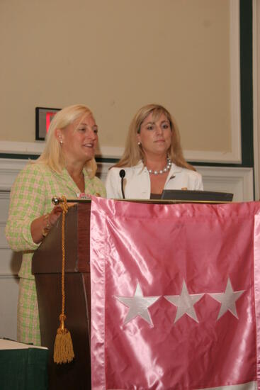 Kris Bridges and Andie Kash Speaking at Friday Convention Session Photograph 1, July 14, 2006 (image)