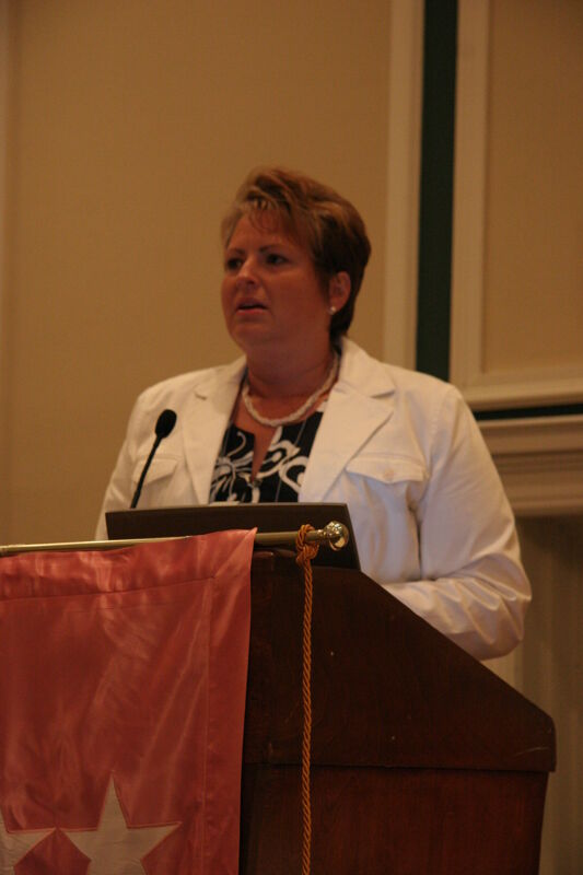 July 14 Unidentified Phi Mu Speaking at Friday Convention Session Photograph 12 Image