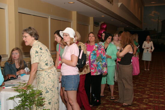 Phi Mus in Line Before Friday Convention Session Photograph 2, July 14, 2006 (image)