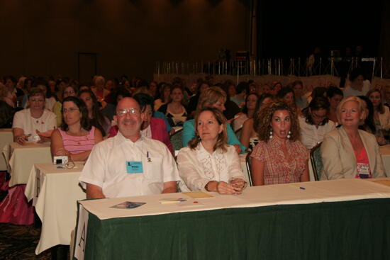 Hooker, Two Unidentified Phi Mus, and Sessums at Friday Convention Session Photograph, July 14, 2006 (image)