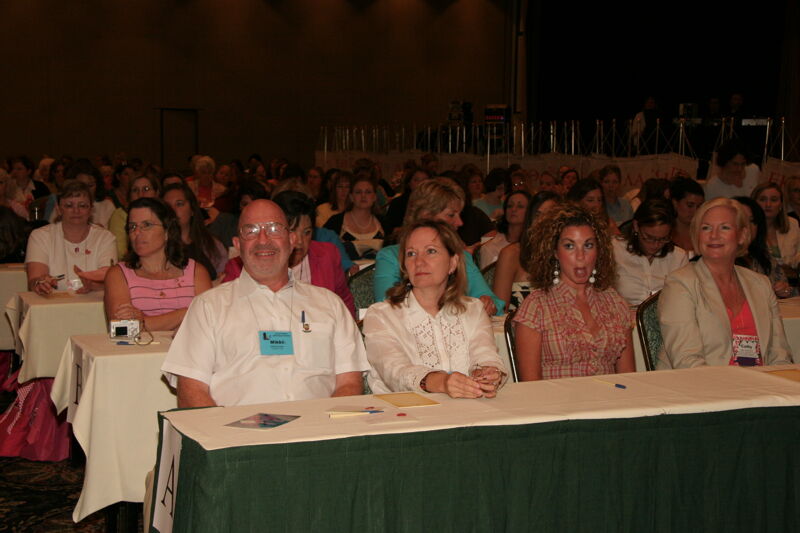 Hooker, Two Unidentified Phi Mus, and Sessums at Friday Convention Session Photograph, July 14, 2006 (Image)
