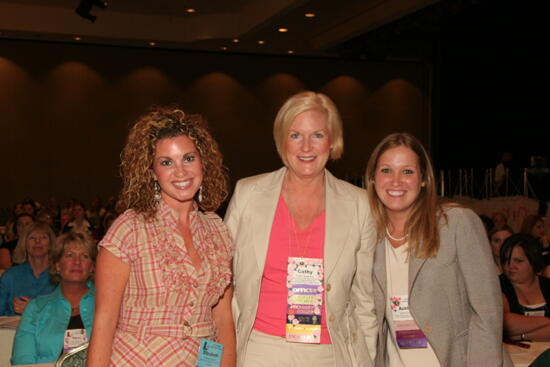 Cathy Sessums and Two Unidentified Phi Mus at Friday Convention Session Photograph 1, July 14, 2006 (image)