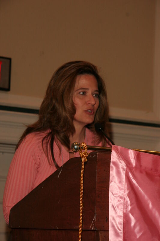 Unidentified Phi Mu Speaking at Friday Convention Session Photograph 2, July 14, 2006 (Image)