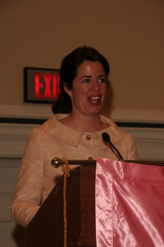 Unidentified Phi Mu Speaking at Friday Convention Session Photograph 4, July 14, 2006 (Image)