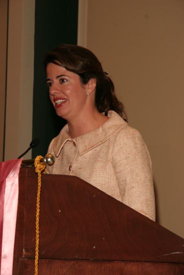 Unidentified Phi Mu Speaking at Friday Convention Session Photograph 6, July 14, 2006 (image)