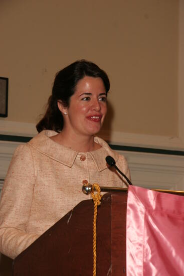 Unidentified Phi Mu Speaking at Friday Convention Session Photograph 3, July 14, 2006 (image)