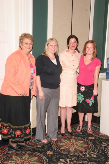 Kathy Williams and Three Unidentified Phi Mus at Friday Convention Session Photograph, July 14, 2006 (image)