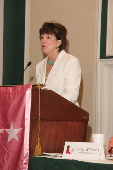 Unidentified Phi Mu Speaking at Friday Convention Session Photograph 15, July 14, 2006 (image)