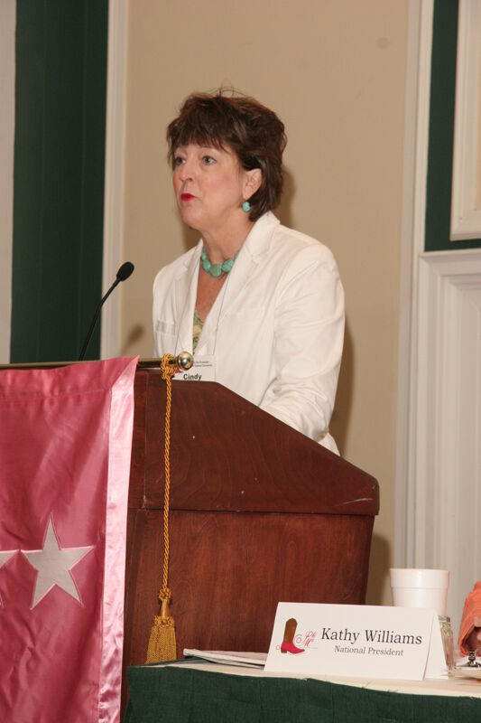 July 14 Unidentified Phi Mu Speaking at Friday Convention Session Photograph 15 Image