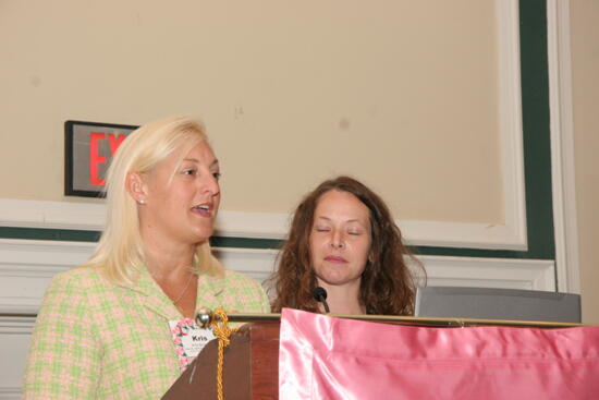 Kris Bridges and Lisa Williams Speaking at Friday Convention Session Photograph 3, July 14, 2006 (image)