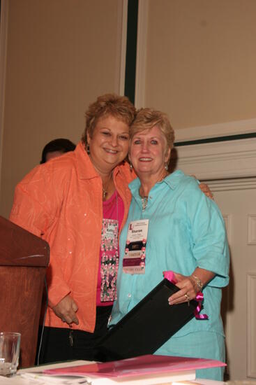 Kathy Williams and Sharon Staley at Friday Convention Session Photograph 1, July 14, 2006 (image)