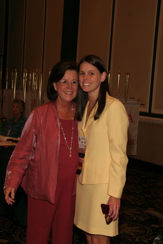 July 14 Shellye McCarty and Jen Free With Pin at Friday Convention Session Photograph Image
