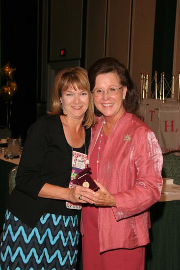 Shellye McCarty and Lana Bulger With Pin at Friday Convention Session Photograph, July 14, 2006 (image)