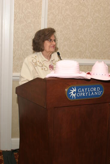 Joan Wallem Speaking at Convention 1852 Dinner Photograph 2, July 14, 2006 (image)