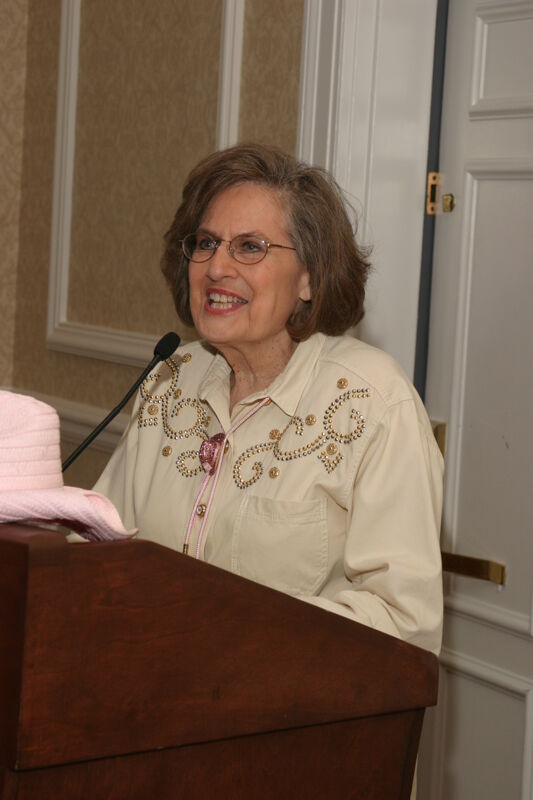 Joan Wallem Speaking at Convention 1852 Dinner Photograph 3, July 14, 2006 (Image)
