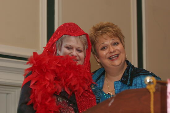 Kathy Williams With Cardboard Image of Herself at Convention Photograph, July 2006 (image)