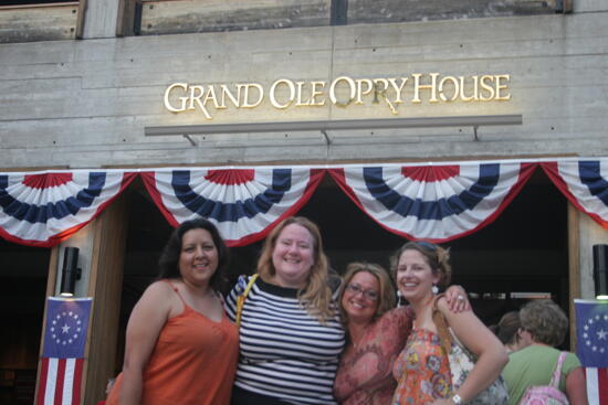 Four Phi Mus by Grand Ole Opry House During Convention Photograph 2, July 2006 (image)