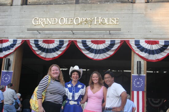 Four Phi Mus by Grand Ole Opry House During Convention Photograph 1, July 2006 (image)