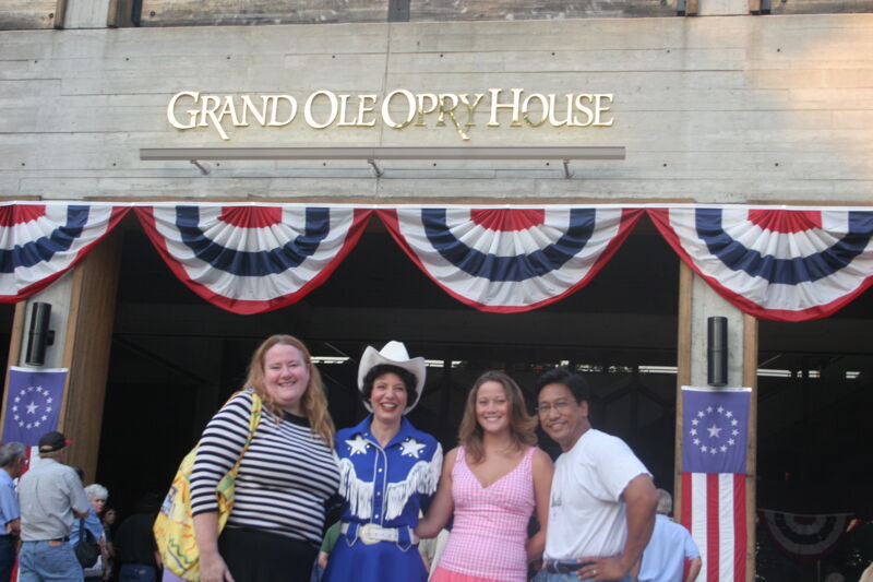 Four Phi Mus by Grand Ole Opry House During Convention Photograph 1, July 2006 (Image)