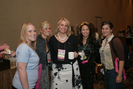 Tracy Ann Moore and Four Unidentified Phi Mus at Convention Photograph, July 2006 (image)