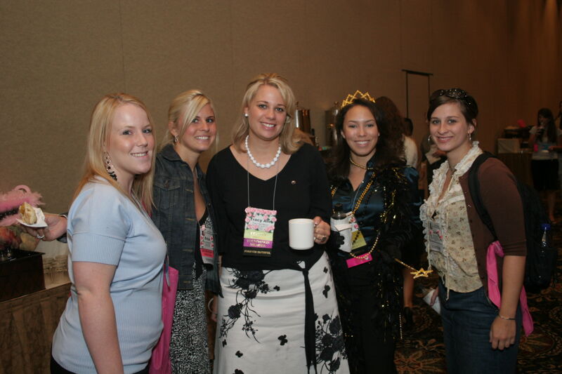 Tracy Ann Moore and Four Unidentified Phi Mus at Convention Photograph, July 2006 (Image)