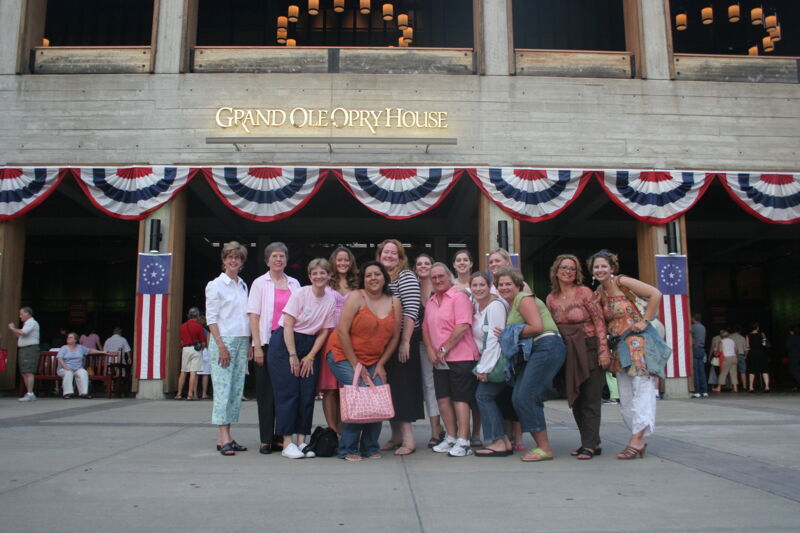 Group of Phi Mus by Grand Ole Opry House During Convention Photograph, July 2006 (Image)