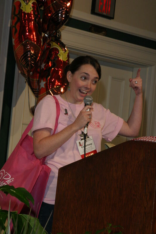Courtney Stanford Speaking at Convention Photograph 2, July 2006 (Image)