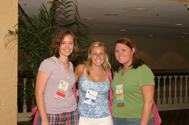 DeCoster, Mitchell, and Byrd at Convention Registration Photograph, July 2006 (Image)