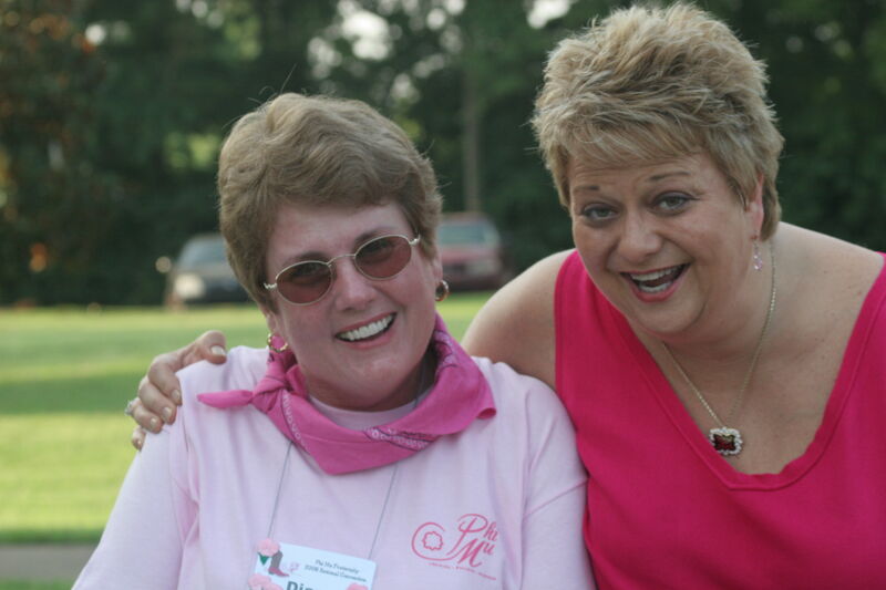 Diane Eggert and Kathy Williams During Convention Mansion Tour Photograph, July 2006 (Image)