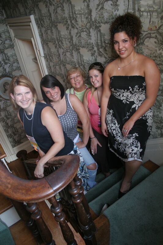 Marilyn Mann and Four Phi Mus on Convention Mansion Tour Photograph 2, July 2006 (Image)
