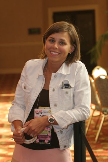 Katie in Convention Banquet Room Photograph 1, July 2006 (image)