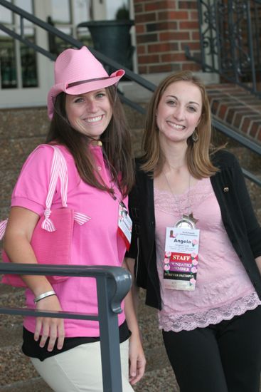 Angela Cook and Unidentified Before Convention Mansion Tour Photograph, July 2006 (image)