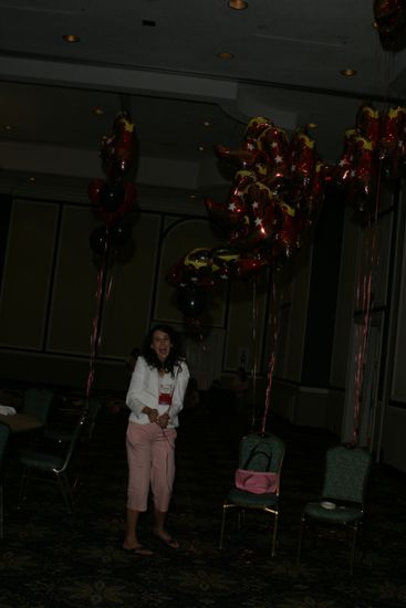 Christy Satterfield With Balloons at Convention Photograph 1, July 2006 (image)