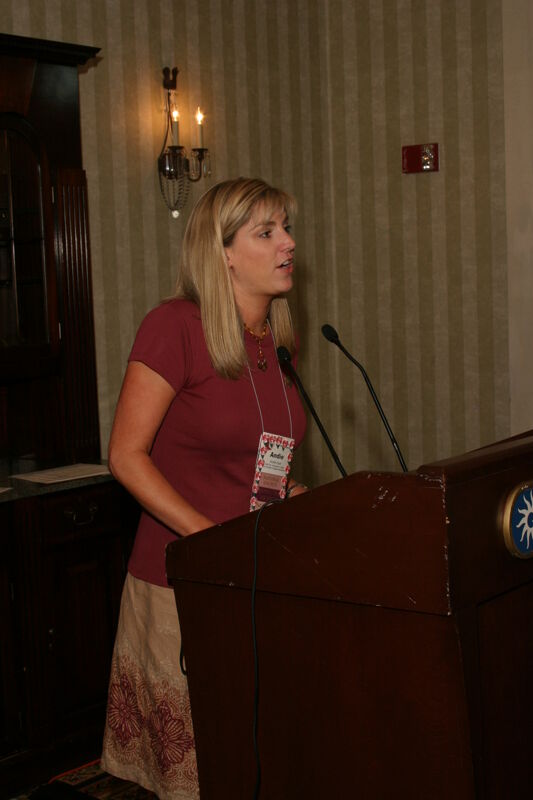 July 2006 Andie Kash Speaking at Convention Officer Luncheon Photograph 2 Image