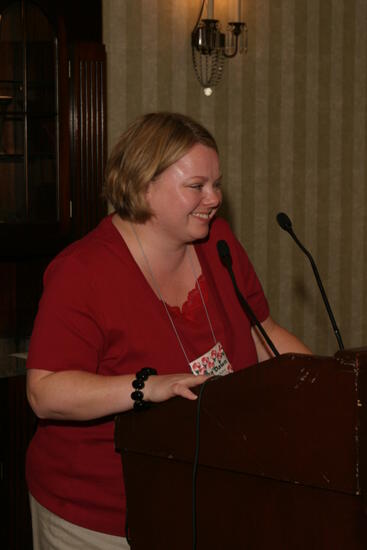 Cara Dawn Byford Speaking at Convention Officer Luncheon Photograph 1, July 2006 (image)