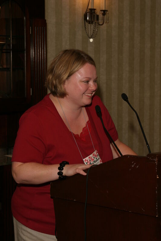 Cara Dawn Byford Speaking at Convention Officer Luncheon Photograph 1, July 2006 (Image)