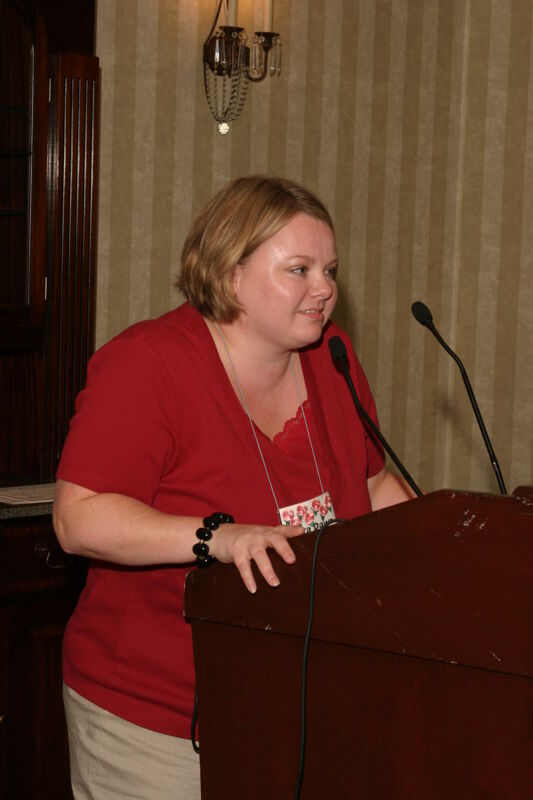 Cara Dawn Byford Speaking at Convention Officer Luncheon Photograph 2, July 2006 (Image)